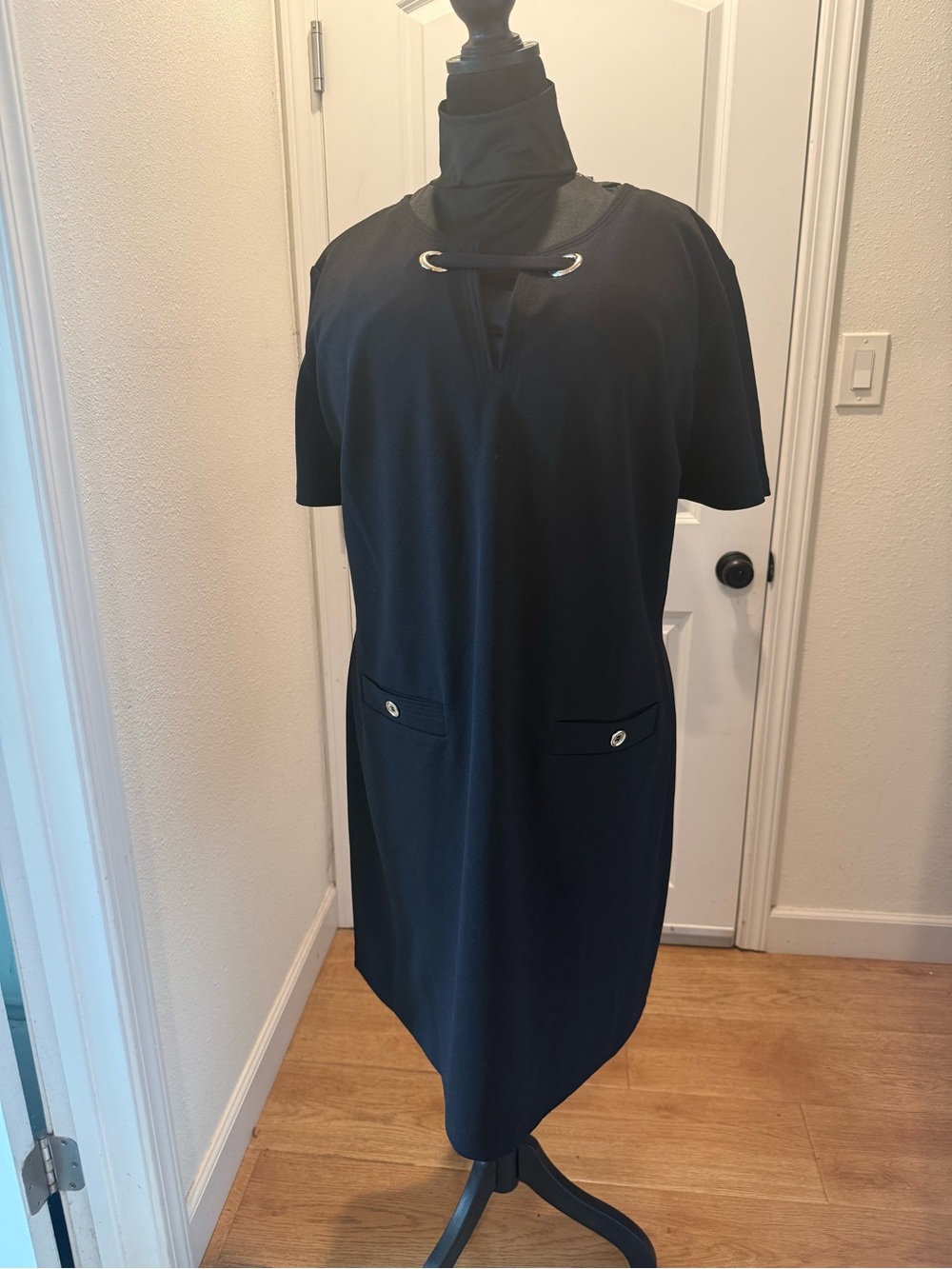 Tommy Hilfiger Black Women's Dress with Branded Neck Tag